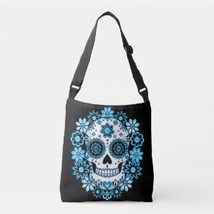 Bolso Cruzado Calavera azucarera azul