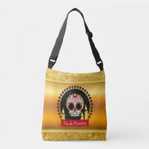 Bolso Cruzado Calavera de azúcar derramando sangre intimidante y