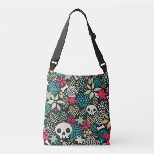 Bolso Cruzado Calavera en flores