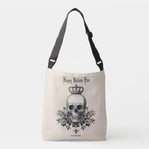 Bolso Cruzado Calavera y corona de Halloween veneciana moderna
