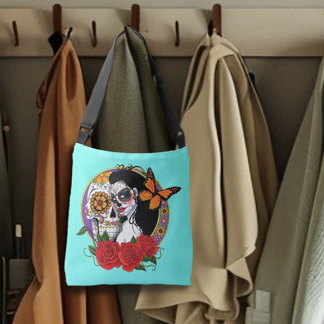 Bolso Cruzado Calaveras de azúcar Art Nouveau (Subido por el creador)