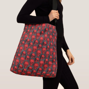 Bolso Cruzado Calaveras rojas y diseño de la serie girasol 1