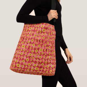 Bolso Cruzado Calaveras rojas y diseño de la serie girasol 9