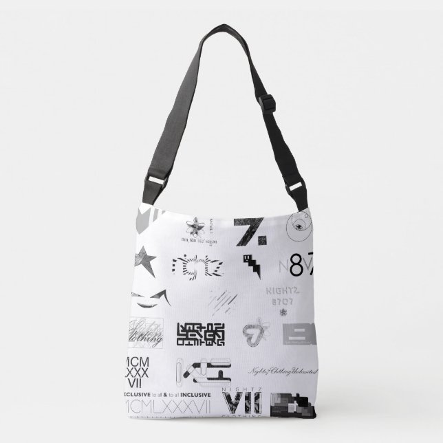 Bolso Cruzado Calcomanía [BLK/GRY] (Anverso)