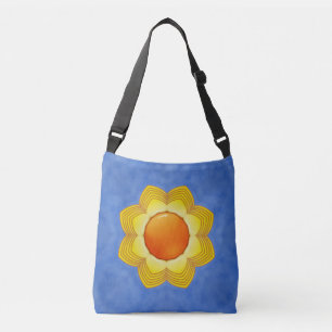Bolso Cruzado Caleidoscopio del azul del amarillo anaranjado del