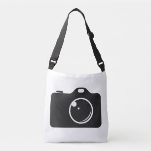 Bolso Cruzado Cámara de arte pop en blanco y negro