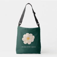 Camelia Blanca Elegante Floración Botánica Verde P