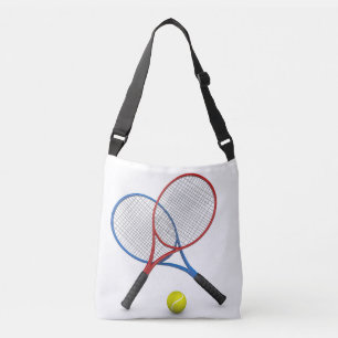 Bolso Cruzado Camisas de tenis rojas azules 3D y pelota