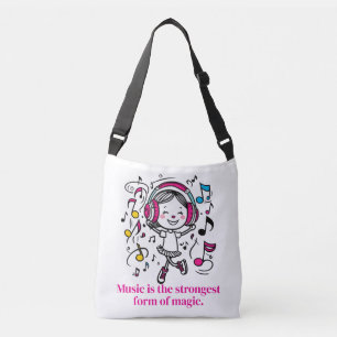 Bolso Cruzado Camiseta Gráfica Musical Divertida