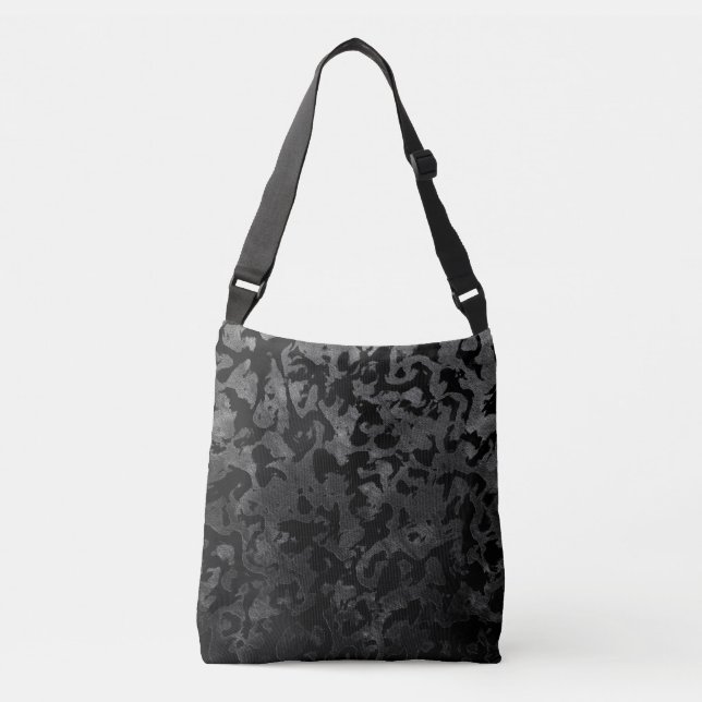 Bolso Cruzado Camo moderno - Negro y gris oscuro - camuflaje (Anverso)