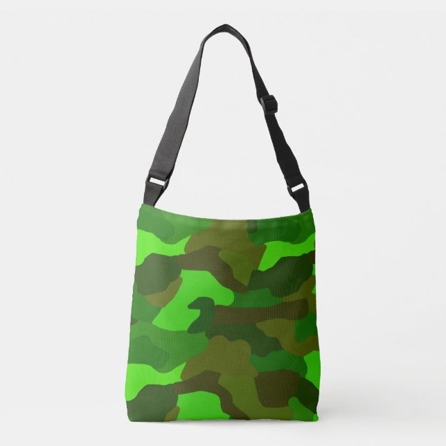 Bolso Cruzado Camo verde (Anverso)