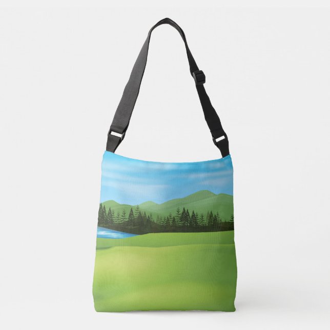 Bolso Cruzado Campo verde (Anverso)