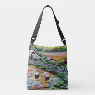 Bolso Cruzado Campos de arroz paisajístico de Vietnam