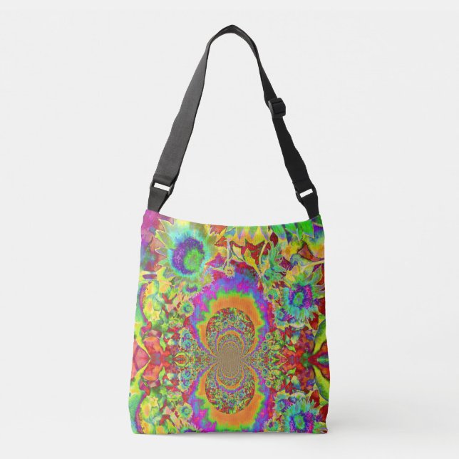 Bolso Cruzado Campos de girasol para siempre - naranja (Anverso)