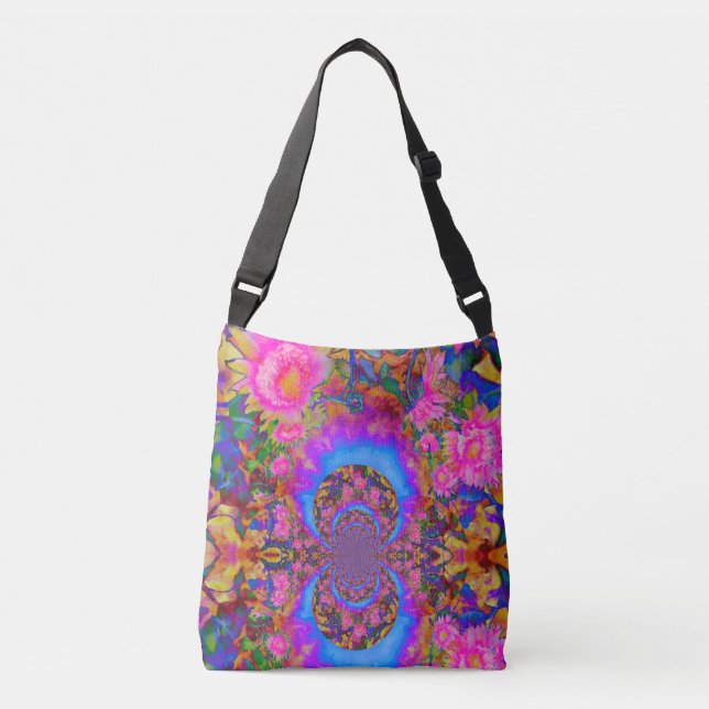 Bolso Cruzado Campos de girasol para siempre - rosa (Anverso)