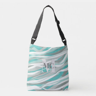 Bolso Cruzado Camuflaje digital turquesa de moda