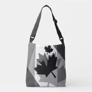 Bolso Cruzado Canadiense de estilo de capas de hojas de arce neg