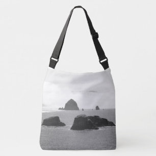 Bolso Cruzado Cañones blancos y negros de playa grandes
