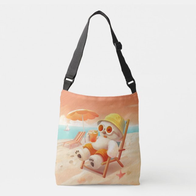 Bolso Cruzado Canto sonriente - Modo playa activado (Anverso)