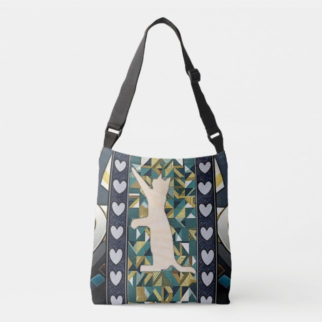 Bolso Cruzado Canvas Kitty: (Anverso)