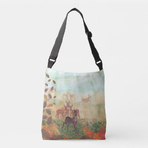 Bolso Cruzado Capreolus Roe Deer Capreolus en la luz solar fores