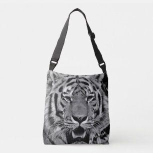 Bolso Cruzado Cara blanco y negro del tigre