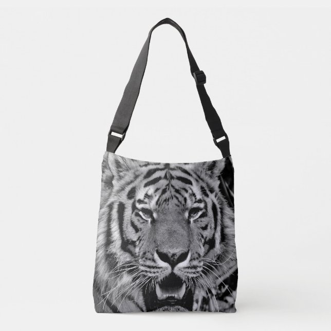 Bolso Cruzado Cara blanco y negro del tigre (Anverso)