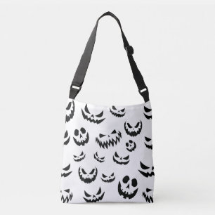 Bolso Cruzado Cara de calabaza de calabaza Jack O Lantern en bla