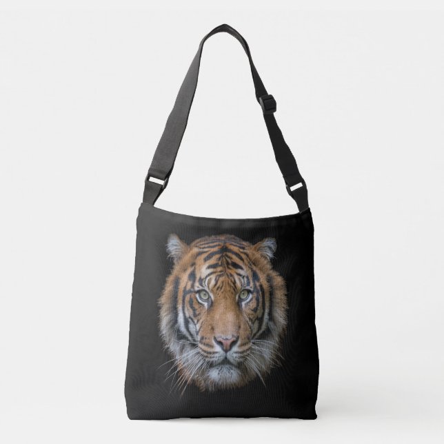 Bolso Cruzado Cara salvaje del tigre de Bengala (Anverso)
