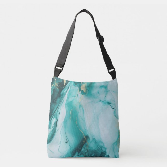 Bolso Cruzado Cararra Teal (Anverso)