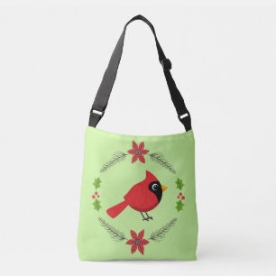 Bolso Cruzado Cardenal rojo Personalizado con flores