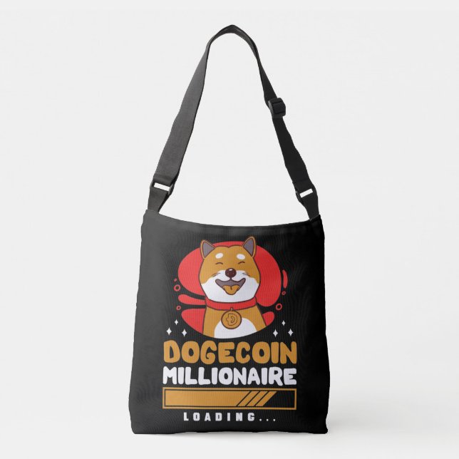 Bolso Cruzado Carga de Crypto DogeCoin Millionaire (Anverso)
