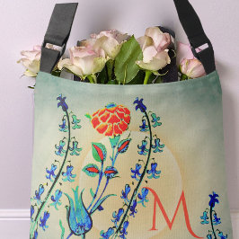 Bolso Cruzado Carnación de flores de época Tulips Monogramado