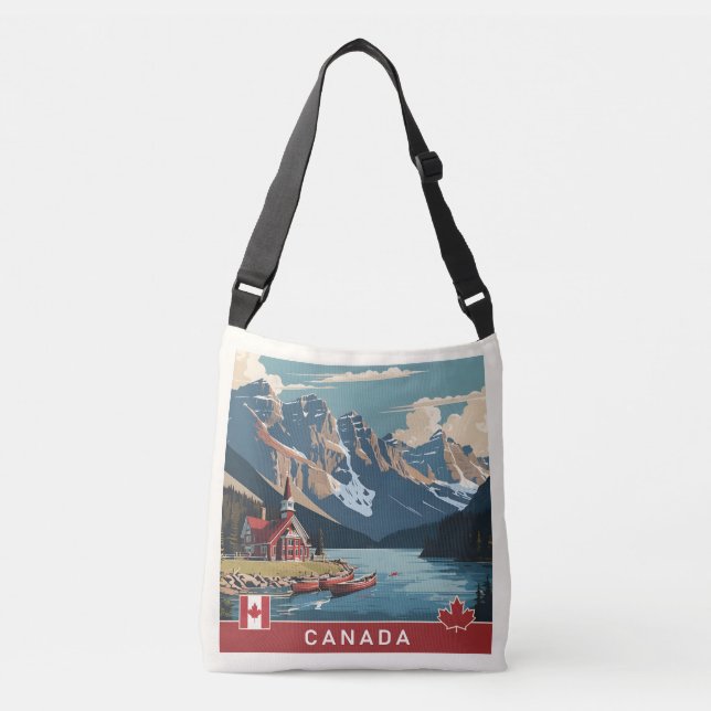 Bolso Cruzado Cartel de viaje de Canadá (Anverso)