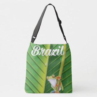 Bolso Cruzado cartel de viaje de rana arborícola de selva de Bra