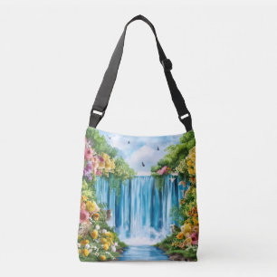 Bolso Cruzado Cascada pintada a la acuarela