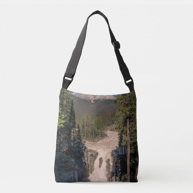 Bolso Cruzado Cascada Sunwapta Poderosa Catarata de Montaña (Anverso)