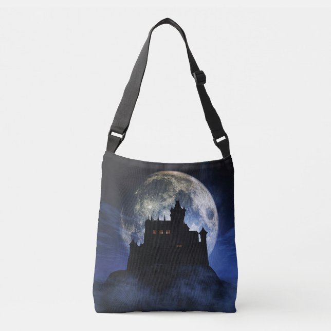 Bolso Cruzado Castillo de fantasía durante la noche (Anverso)