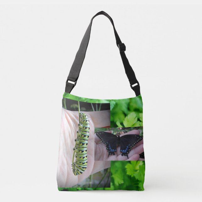 Bolso Cruzado Caterpilar/mariposa de cola de cereal negra (Anverso)