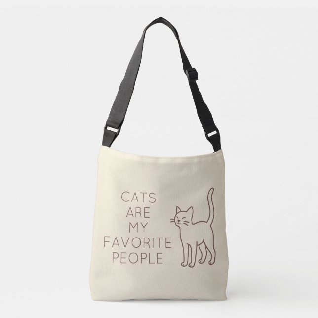Bolso Cruzado Cats are my favorite people (Anverso)