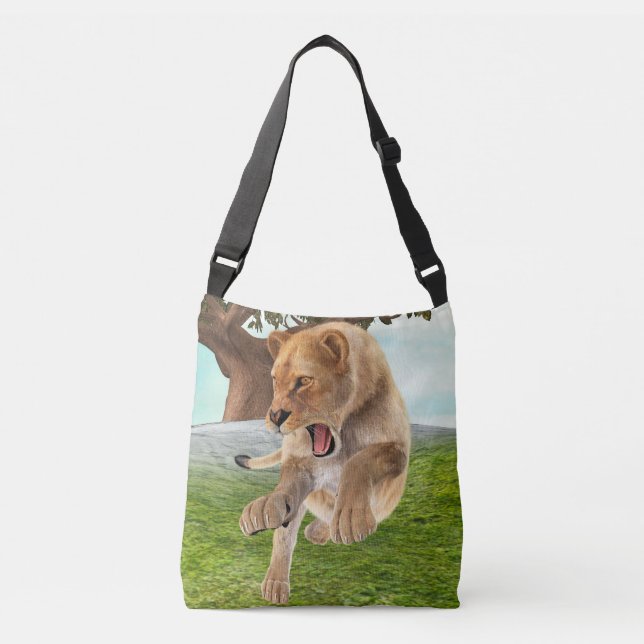 Bolso Cruzado Cazando a la leona (Anverso)