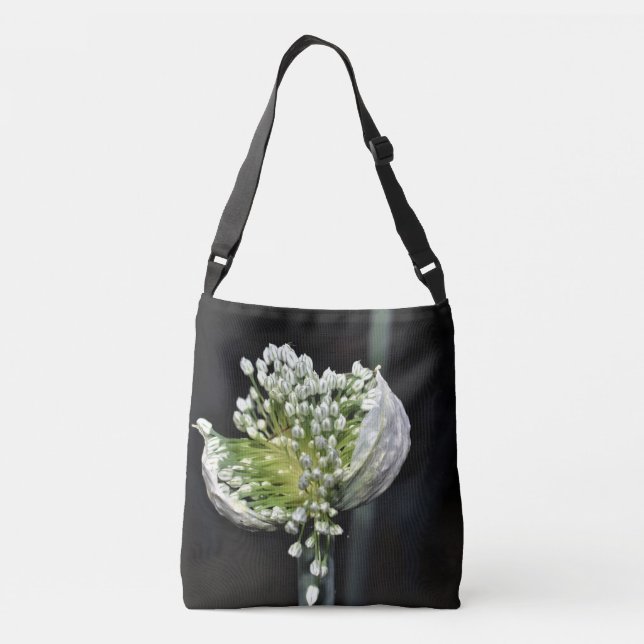 Bolso Cruzado Cebolla de primavera floreciente (Reverso)