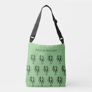 Bolso Cruzado Celebración de las bailarinas asombrosas, verdes y