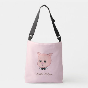 Bolso Cruzado Cerdito Lindo en Rosa Claro