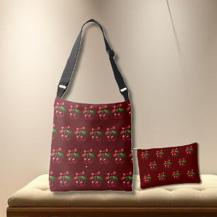 Bolso Cruzado Cerezas con un rojo de cerezo