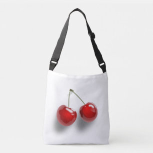 Bolso Cruzado Cerezas esmaltadas postre rojo