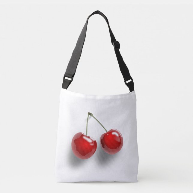 Bolso Cruzado Cerezas esmaltadas postre rojo (Anverso)