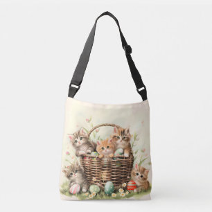 Bolso Cruzado Cesta de Pascua de Primavera Kitten