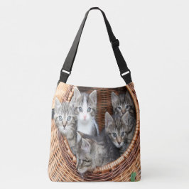 Bolso Cruzado Cesta llena de gatitos