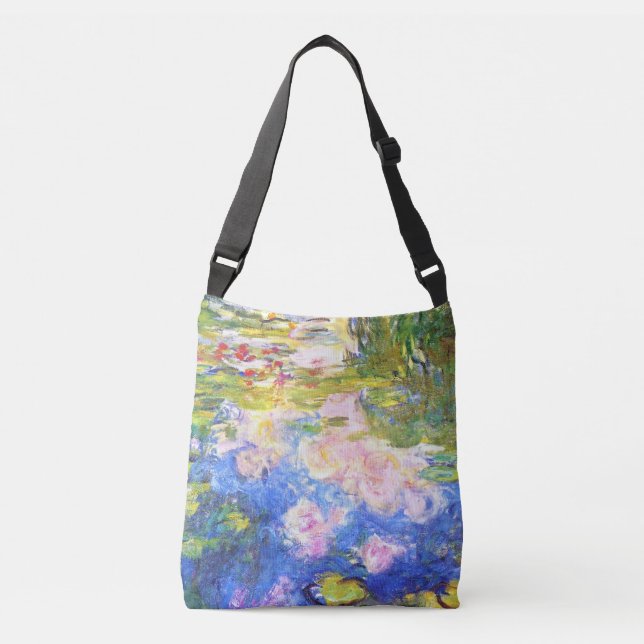 Bolso Cruzado Charca Claude Monet del lirio de agua (Anverso)